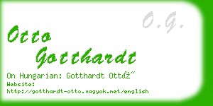 otto gotthardt business card